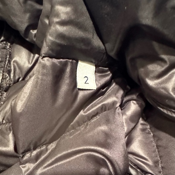 MONCLER Black Barbel Long Down Puffer Attached Hood Removable Mink Trim Sz 2 (M) - Picture 6 of 9